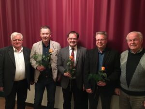 (von links nach rechts) Jochen Kirsch, Jan Landmann, Jörg Vogelsänger, Thomas Schwedowski und Joachim Schulze