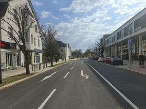 1.Bauabschnitt Friedrichstraße in Erkner nach einem Jahr und 9 Tagen